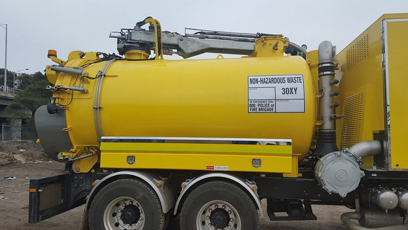 back of yellow truck