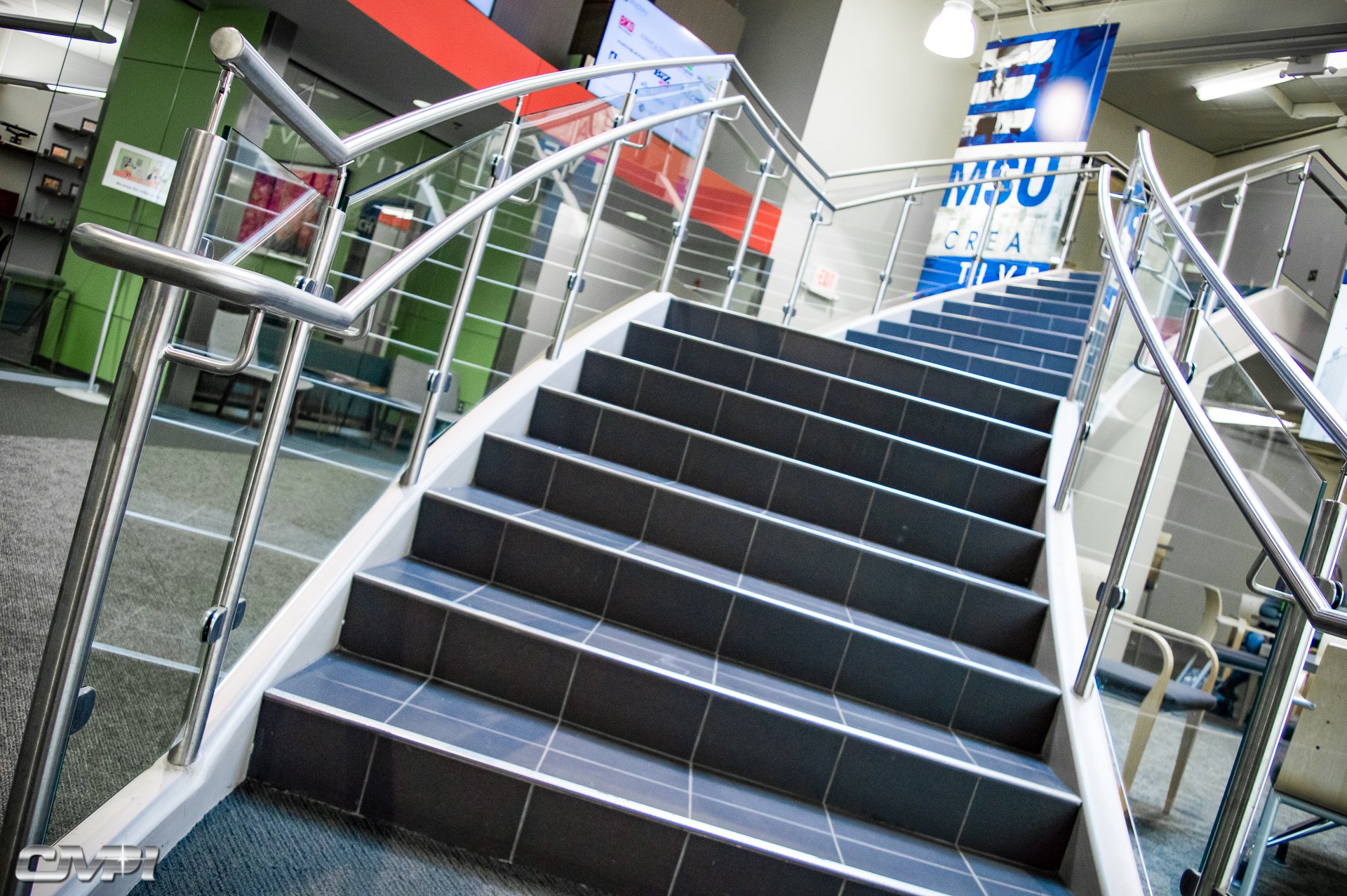 Stainless Steel & Glass Guardrail Panels Glass Stair Railing Kits