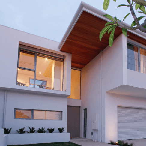 white exterior home