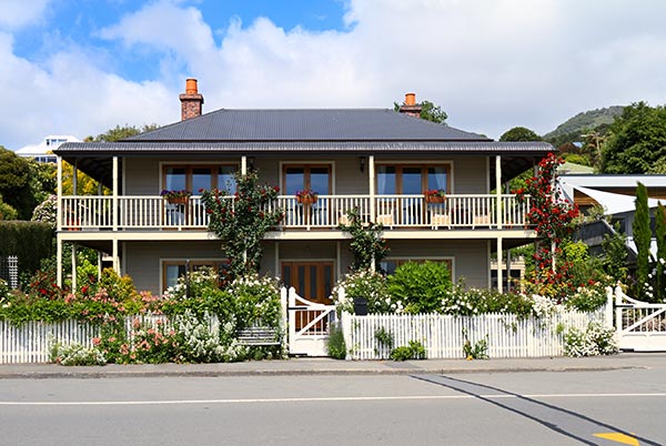 View of the white fence 
