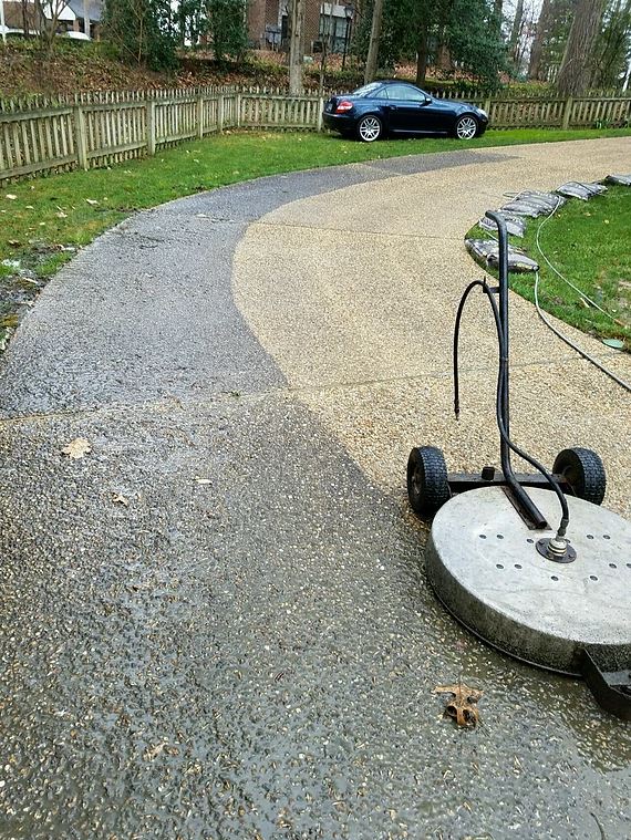 Exposed Aggregate Concrete Power Washing in Richmond, VA Envirowash
