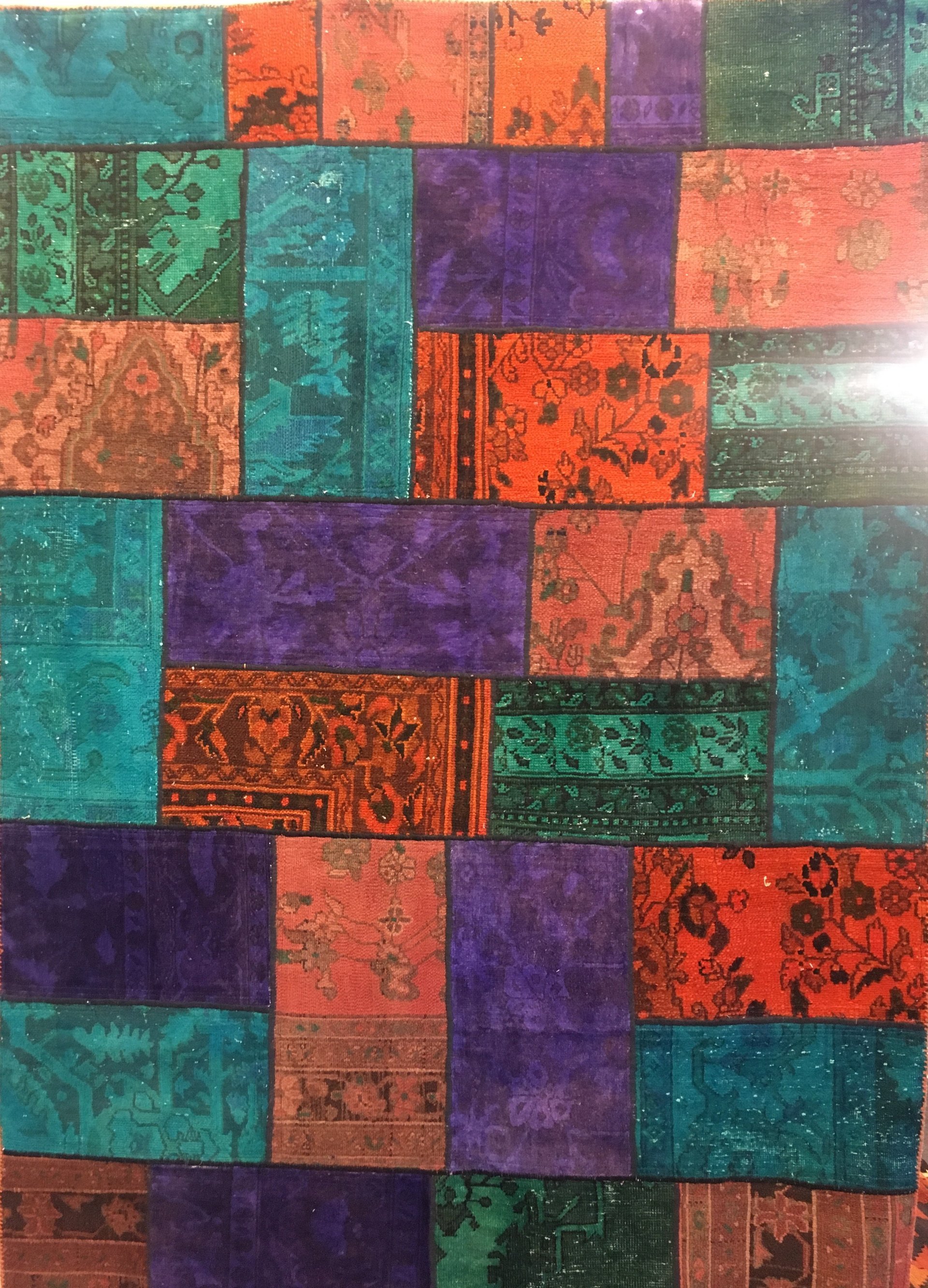 Elegant patchwork carpet