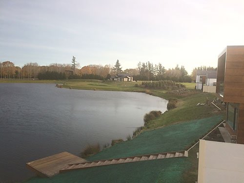 Aerial view of the landscaping 