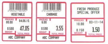 Scale Label Sample Weight Scale Labels | PCS Printing Sdn Bhd