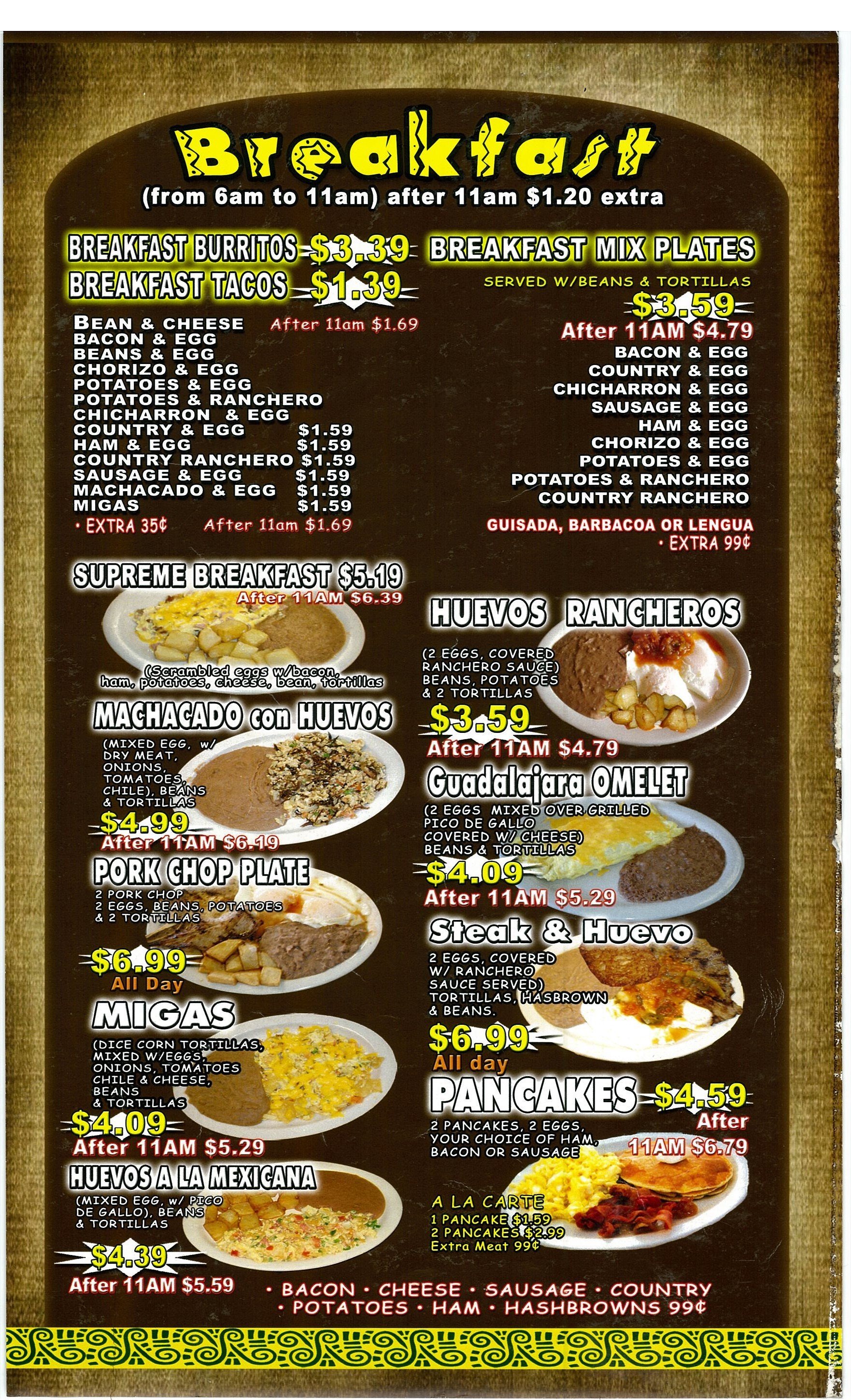 Antonios Mexican Food Escondido Menu Antonios Mexican Food Escondido Menu