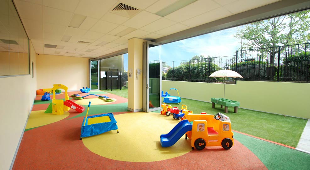 indoor turned outdoor playroom