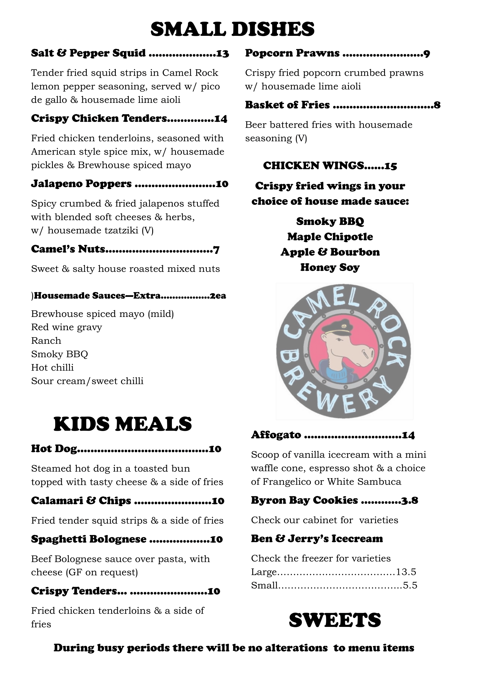 Food and Drink Wallaga Lake NSW Camel Rock Brewery