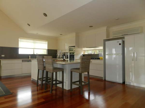 kitchen with glass products