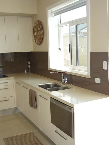 white and gray kitchen