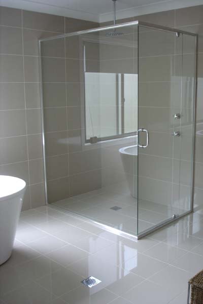 modern glass shower