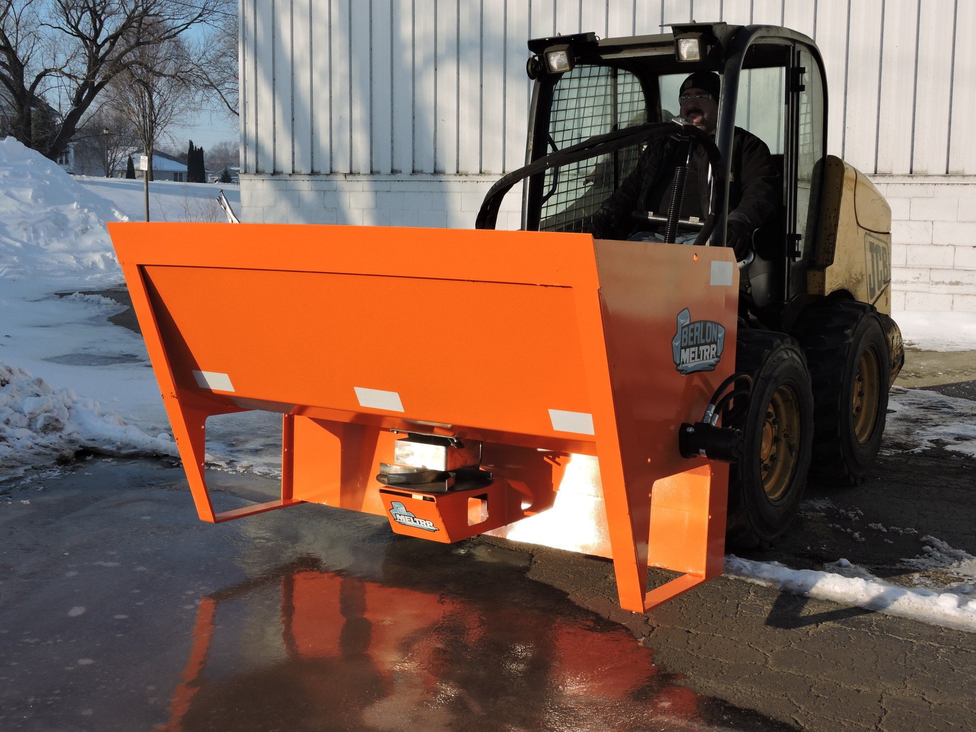 Salt Spreader Attachment for Skid Steer Loaders Berlon Industries