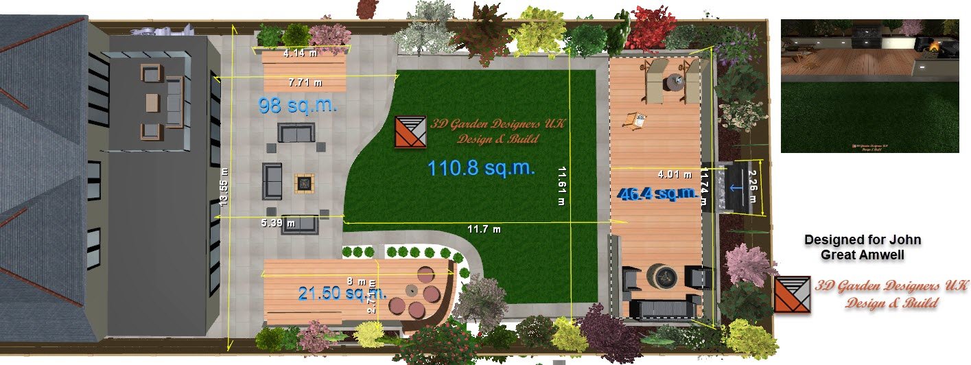 VR garden design concept Great Amwell Ware