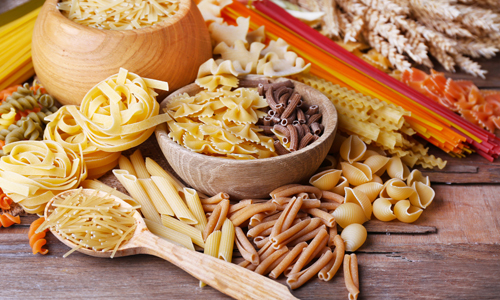 Wide range of pasta