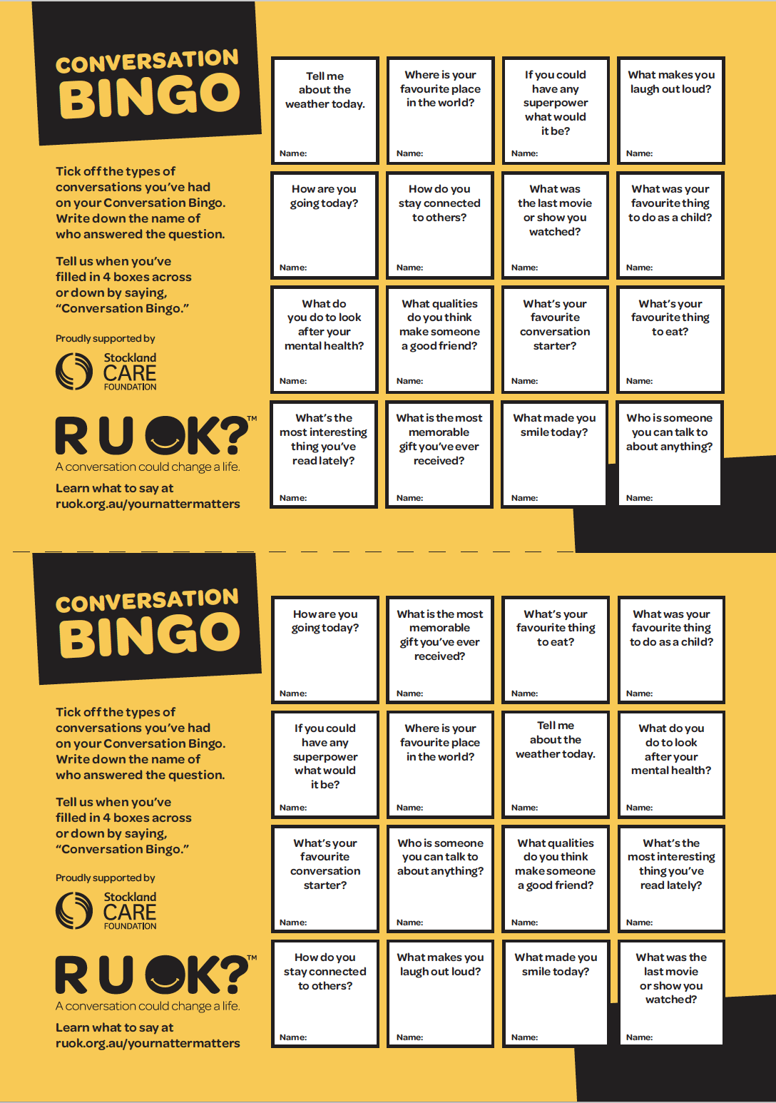 R U OK? A conversation could change a life