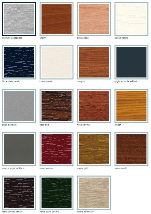 Serramenti porte e finestre pvc infissi aricò reggio calabria Colori persiane alluminio