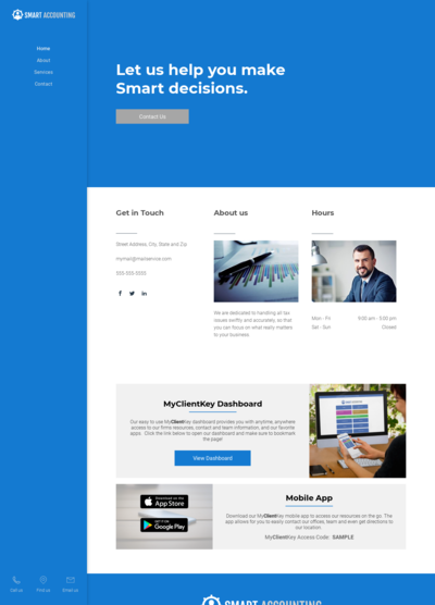 My Client Key A Side of the Times - Blue Template