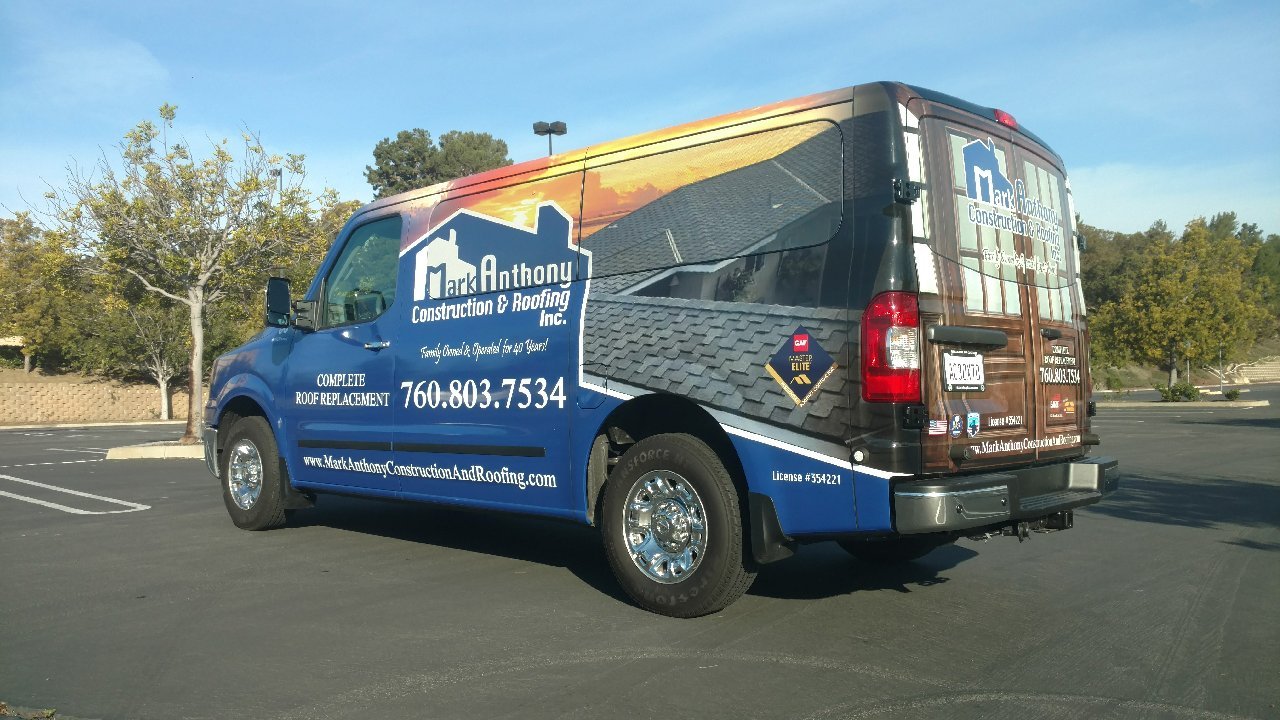 Mark Anthony Custom Wrap Gallery Sign Art Graphix Vista, CA