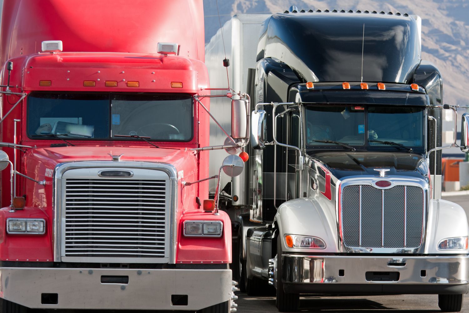 Vehicles ready to go at a truck driving school in Tauranga