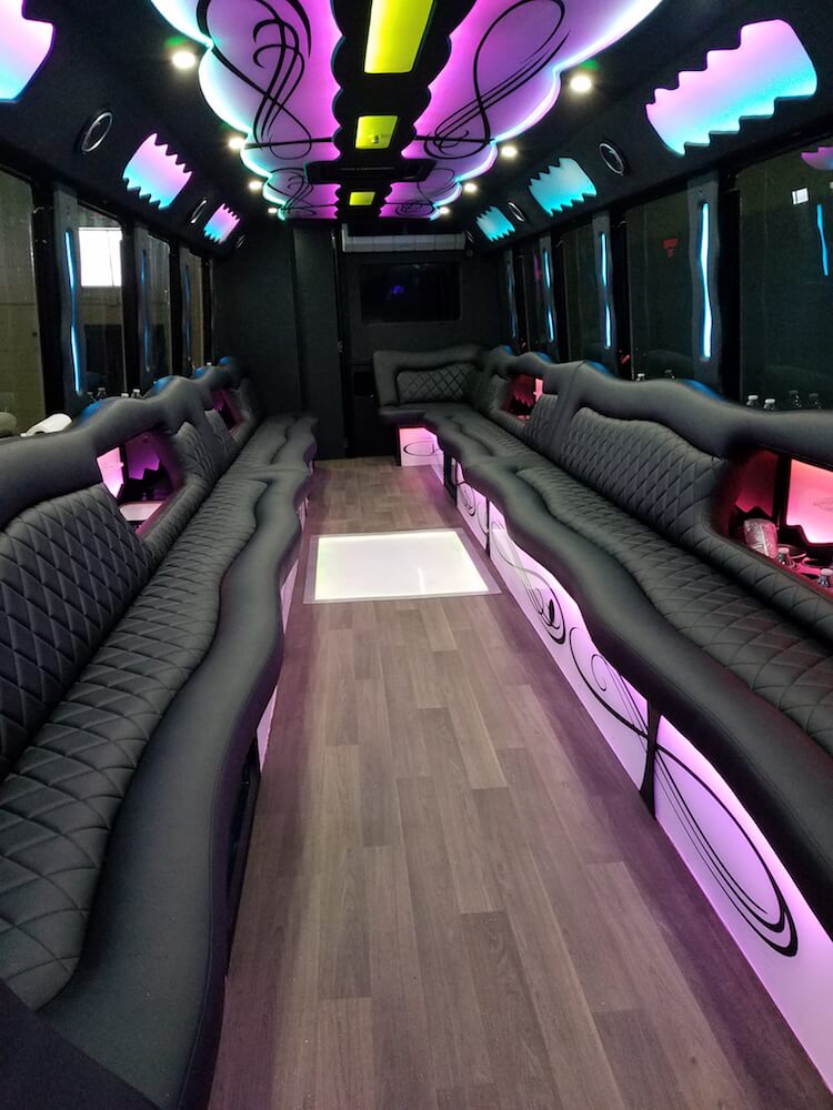Party Bus Rental Milwaukee Limo Bus with Bathroom