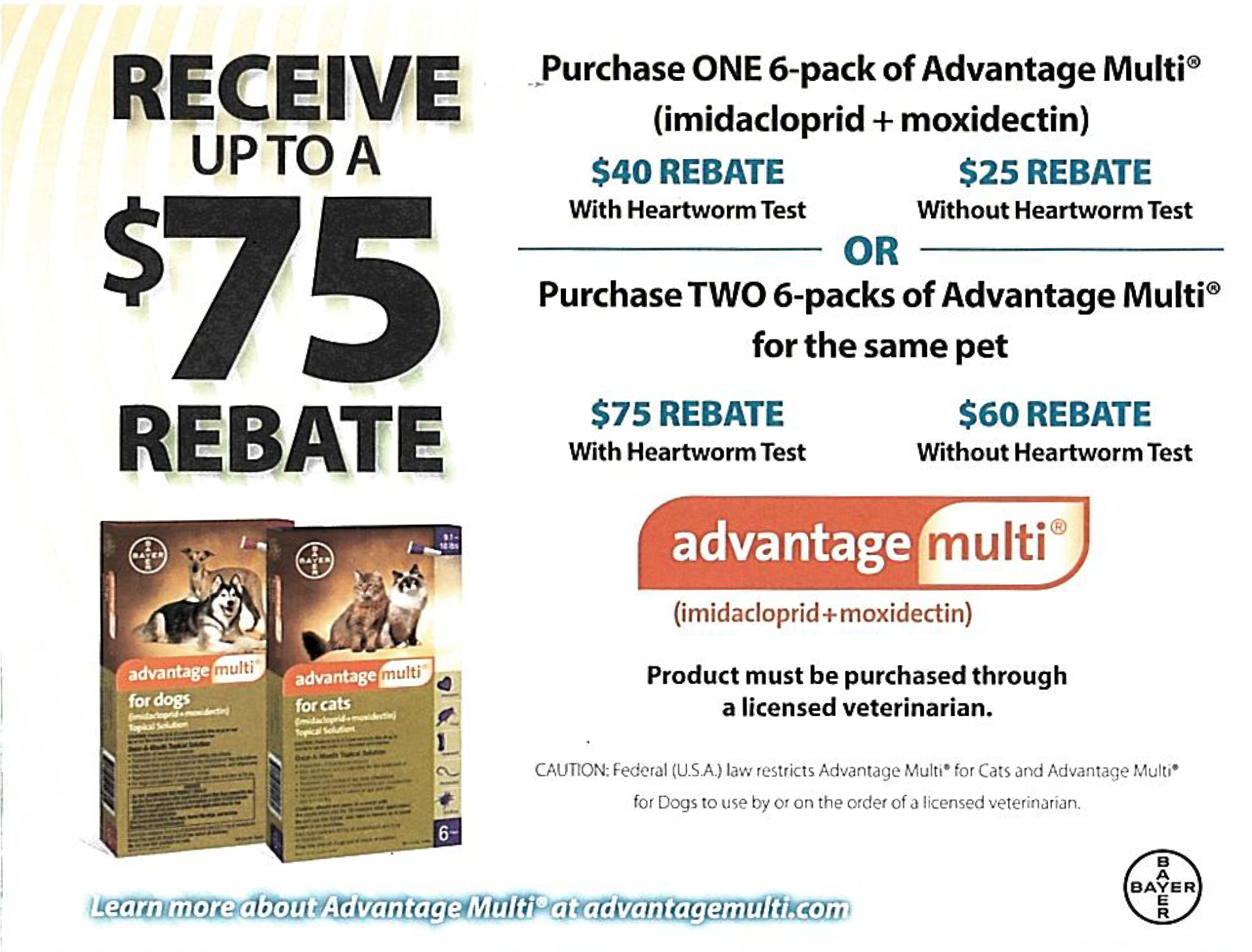 Advantage Multi For Dogs Rebate