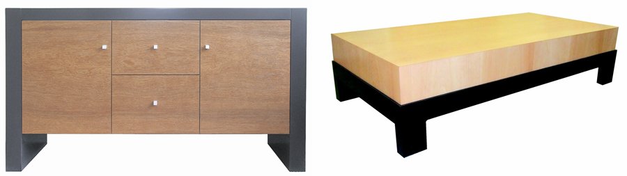 A table and cabinet, part of the stylish custom made furniture in Christchurch 