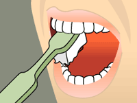 brushing step 3