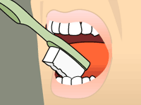 brushing step 4