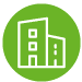 four perfect cleaning services building icon