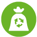 four perfect cleaning services recycle icon