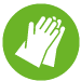 four perfect cleaning services hand icon