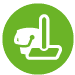 four perfect cleaning services broom and dustbin icon
