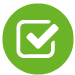 four perfect cleaning services tick icon