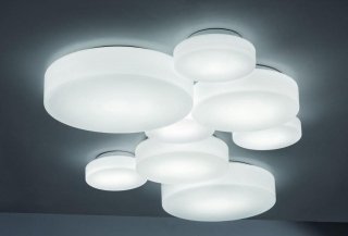 Plafoniere Acciaio E Cristallo : Lampade da soffitto cuneo arredaluce