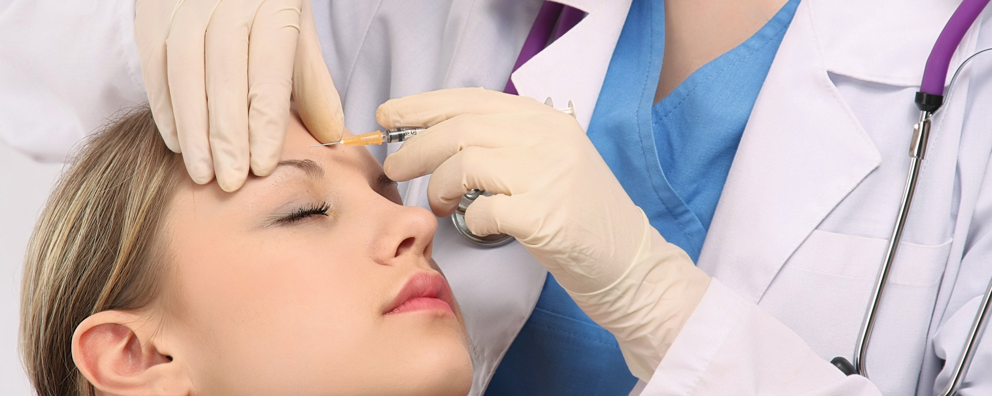 facial  cosmetic treatment in progress 