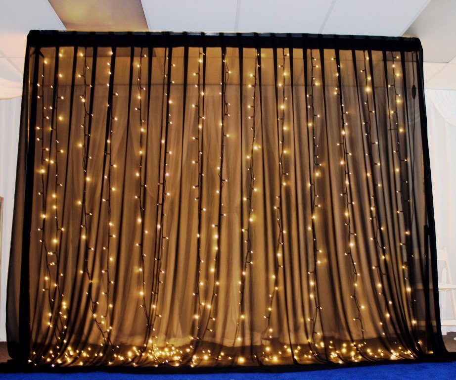 Golden color wall drape