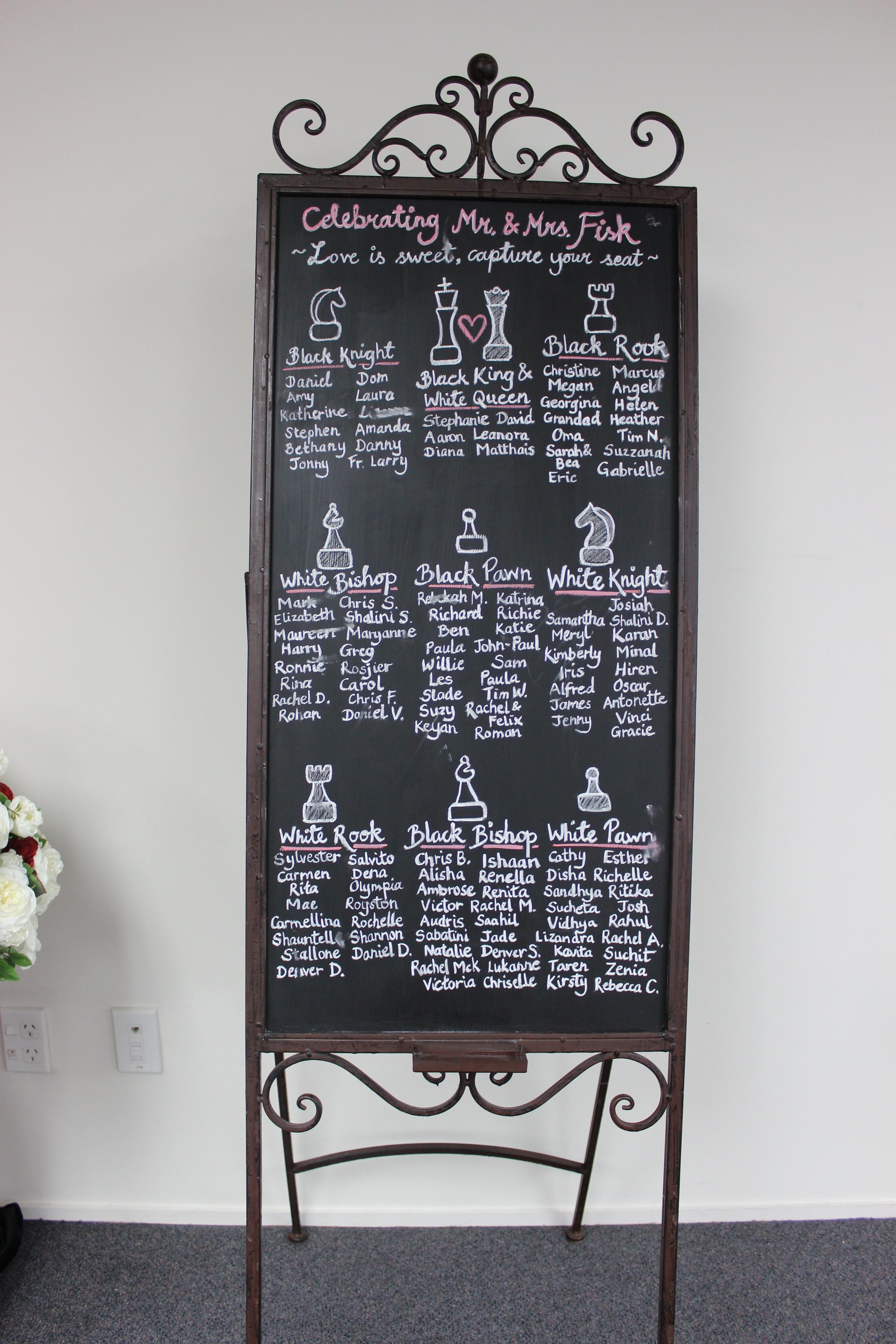 Large standing Vintage Chalkboard