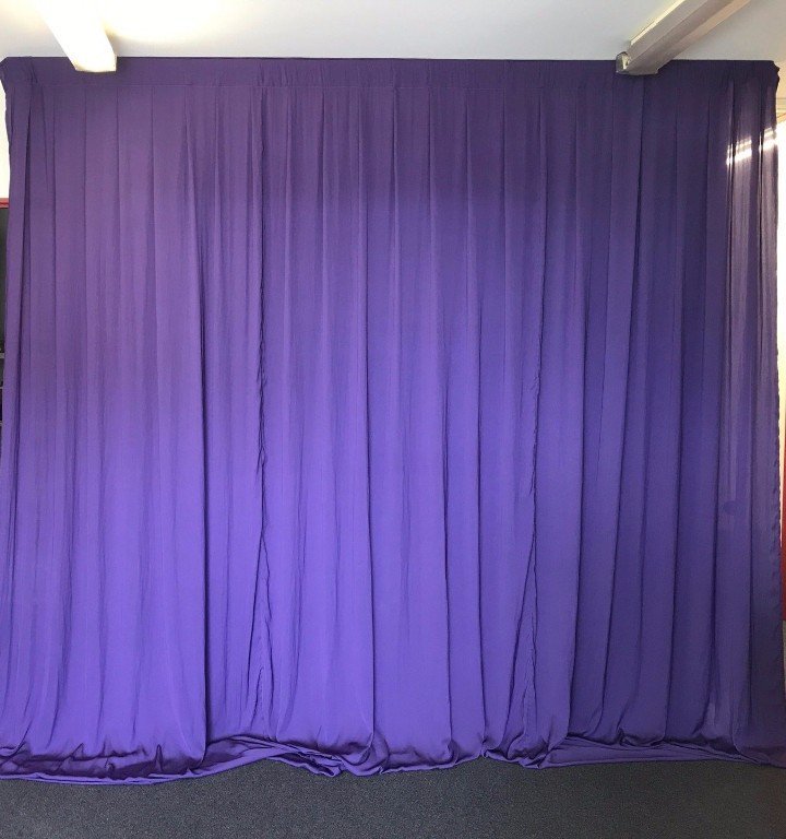 Purple wall drapes
