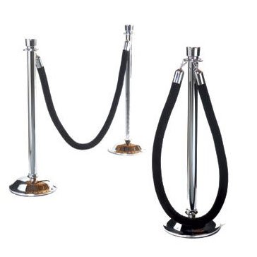 Silver Stanchion Poles