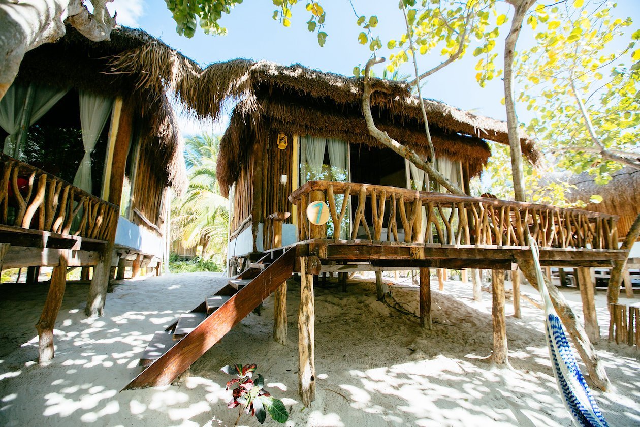 Villa Pescadores Cabanas Tulum Two Beds Beach Cabanas Tulum Mexico Partial Ocean View