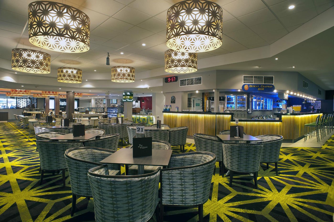 Interior view of the restaurant 