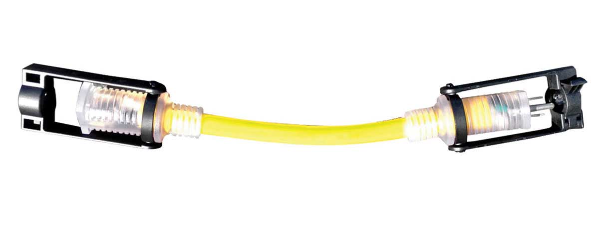 Extension Cord Lock Adapter W NEMA Plug & Ez-Lock Clip Strip | NEFCO