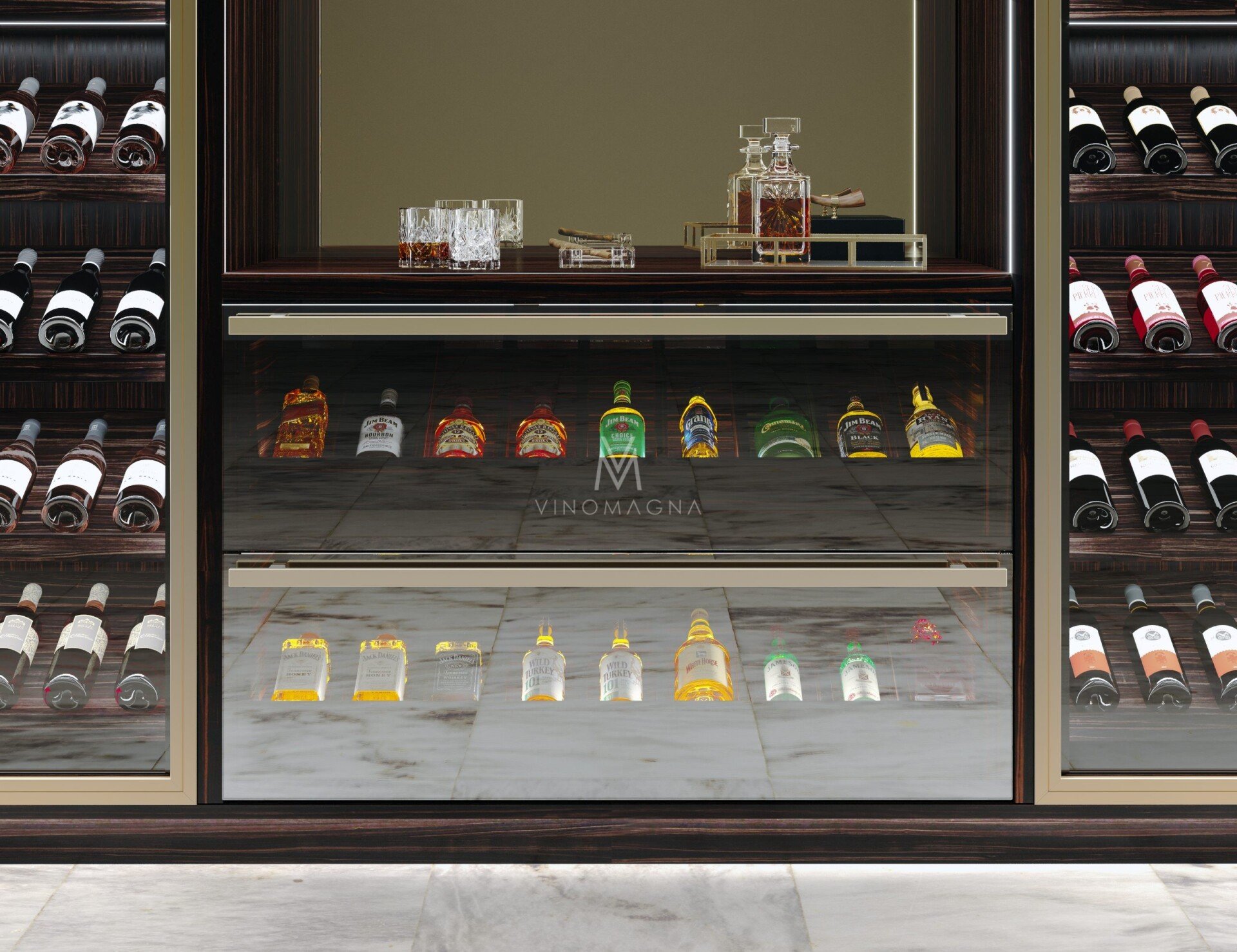Wine Wall In Dining Room
