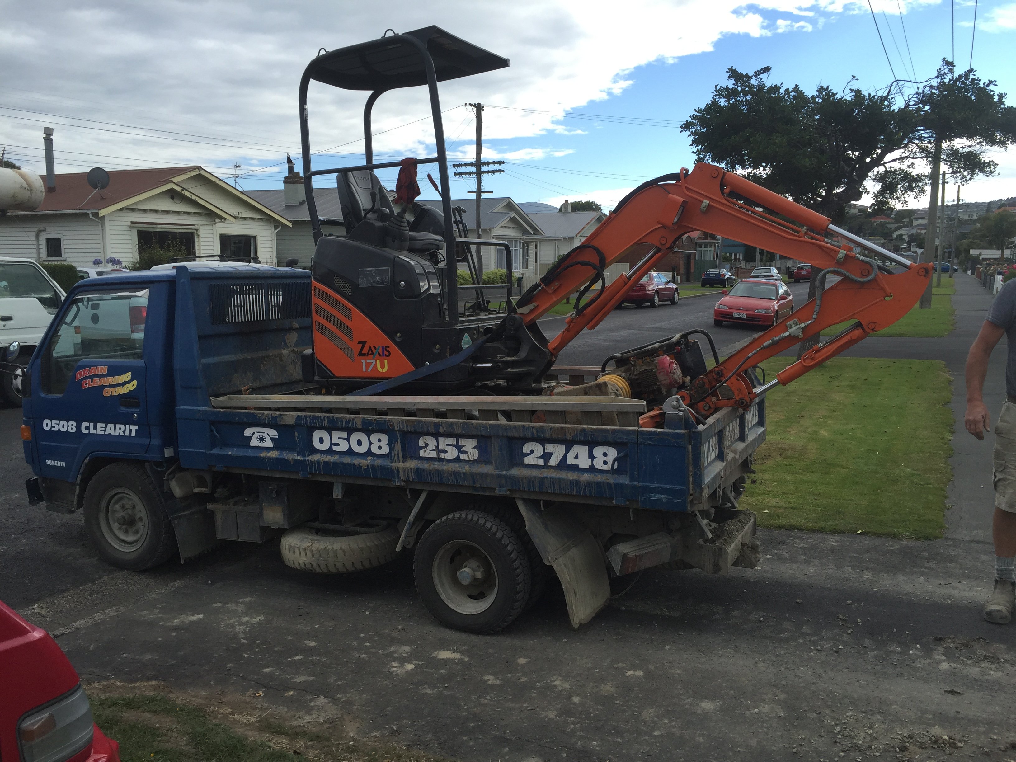 equipment being brought to the project site