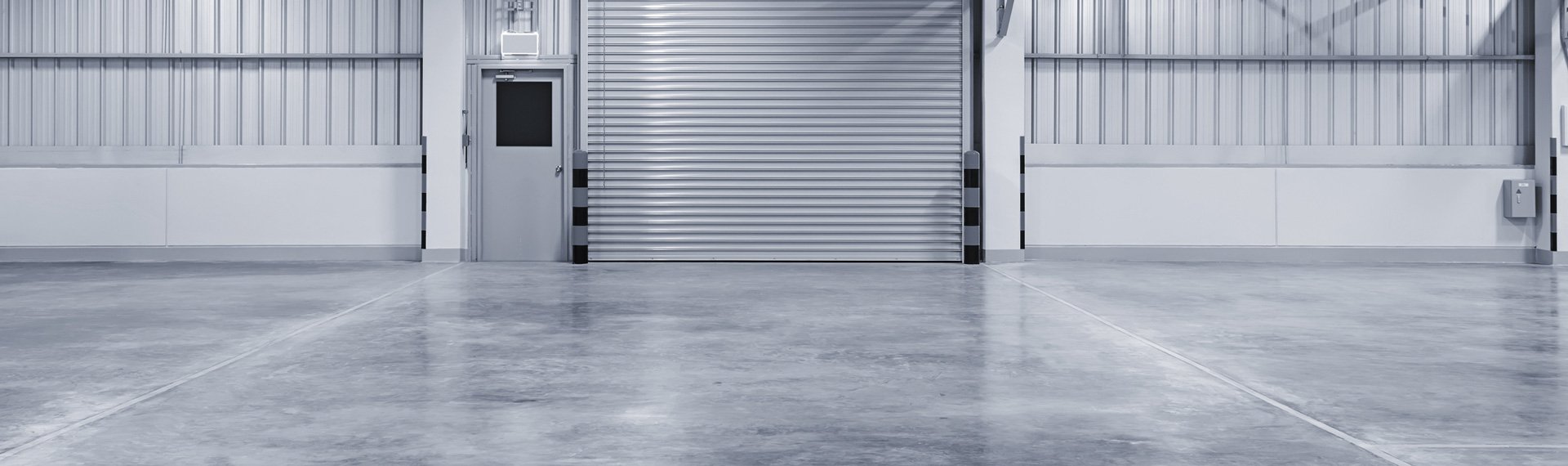 dunlops industrial and commercial cleaning shutter door inside factory