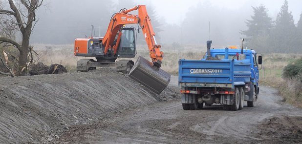 Machine being used at the project site in Te Anau 