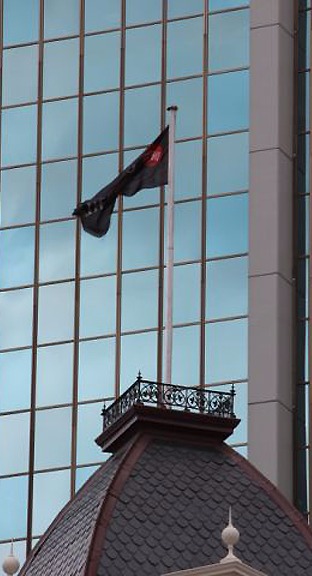 Flagpole installed for the customer 