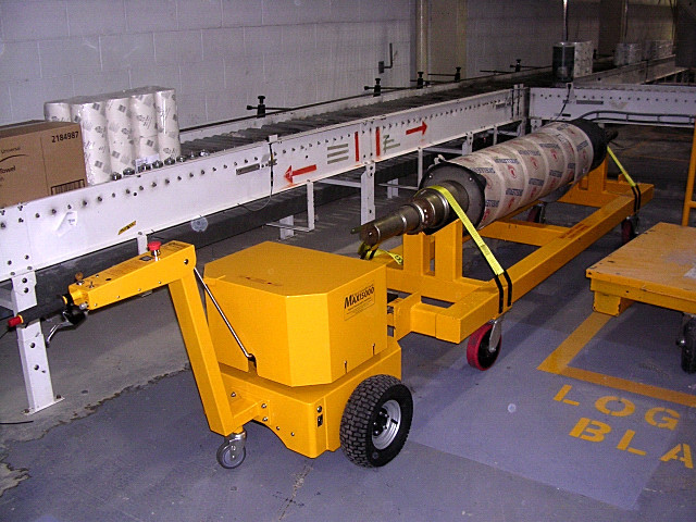 'Tug' & trolley to move heavy loads