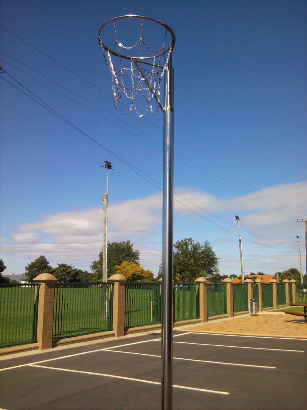 Stainless steel netball post & mesh