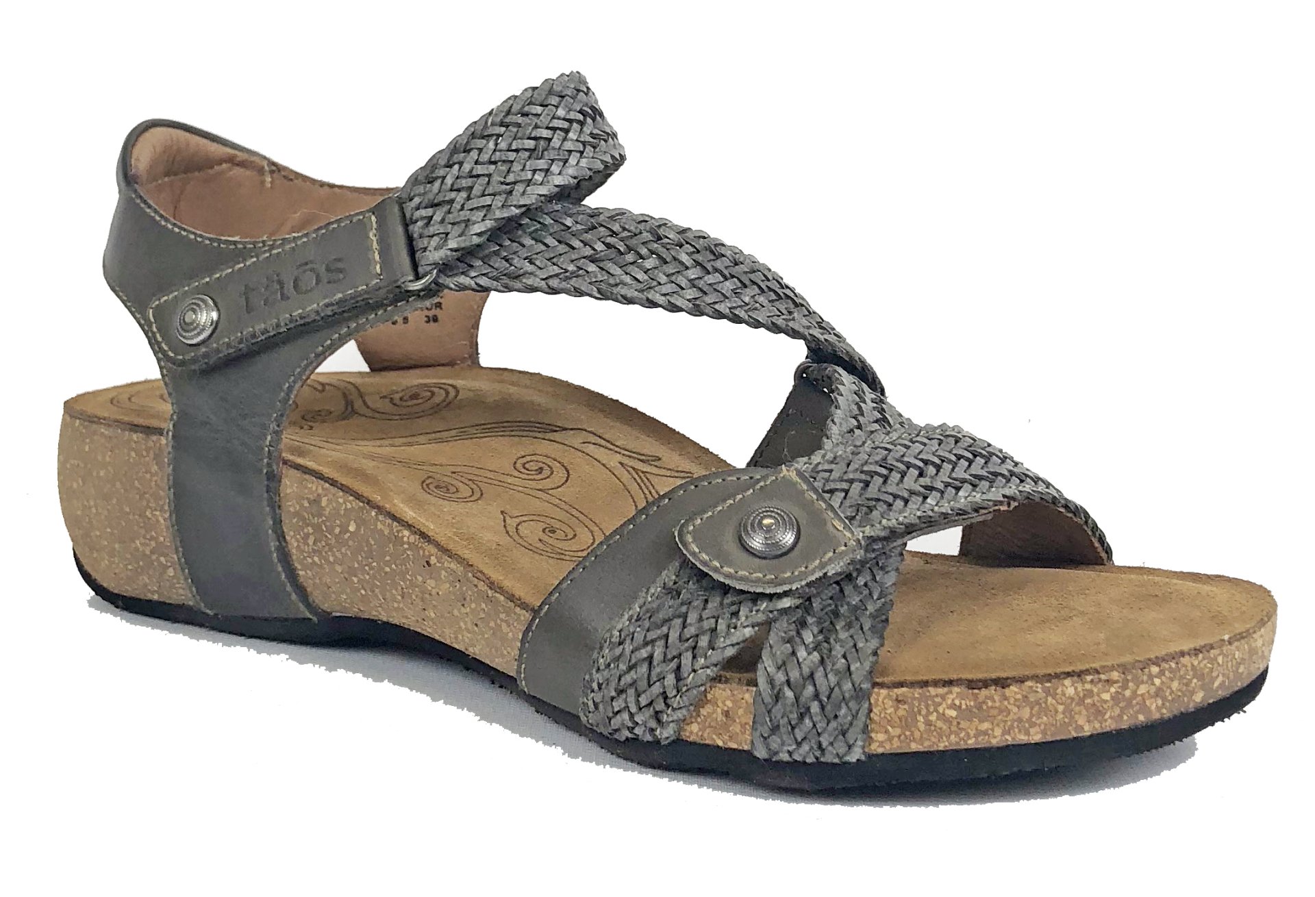 Taos Gift 2 Leather Flip Flop- Pewter | Cleary's Shoes & Boots