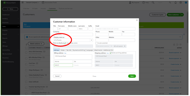 QuickBooks Online Tips | Adding a Customer to QuickBooks On-line